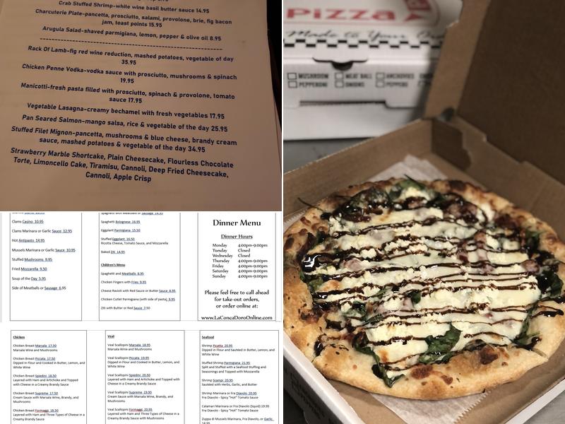 La Conca D'oro Menu