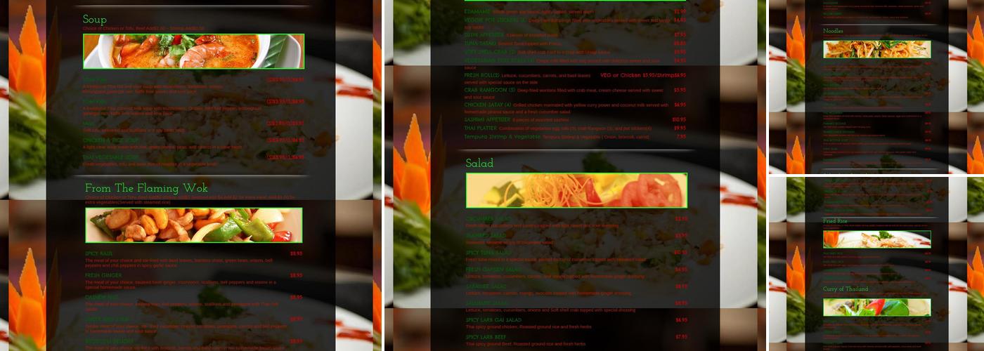 Sabaidee Thai & Sushi Menu