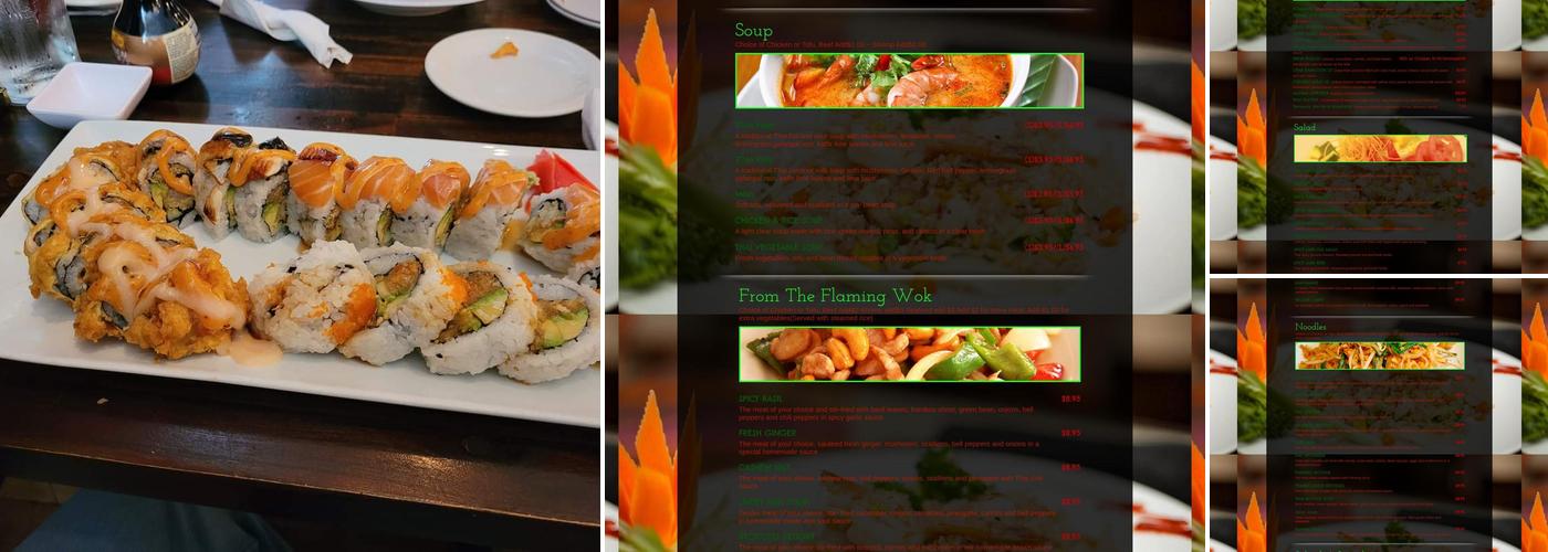 Sabaidee Thai & Sushi Menu