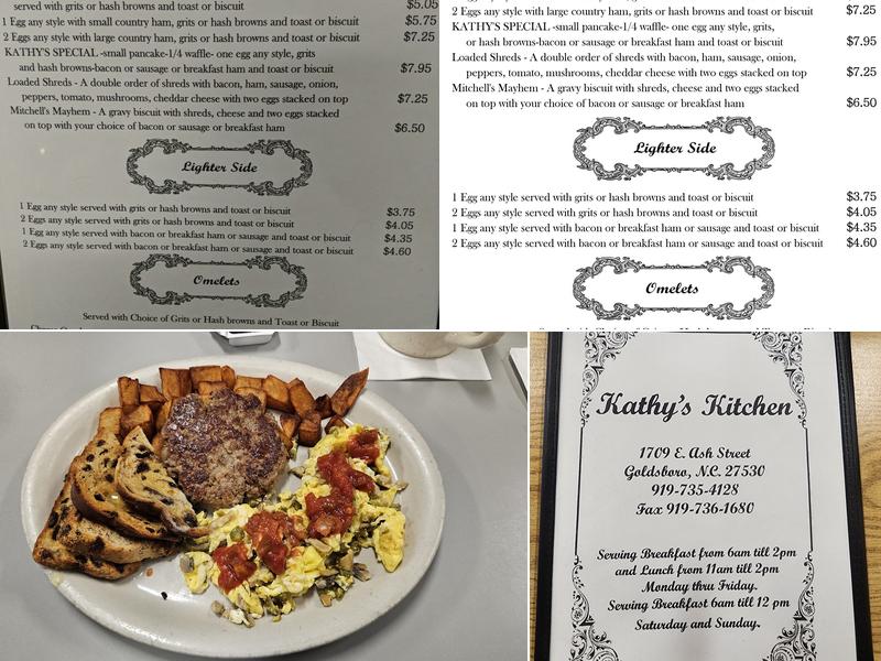 Kathy's Kitchen Menu