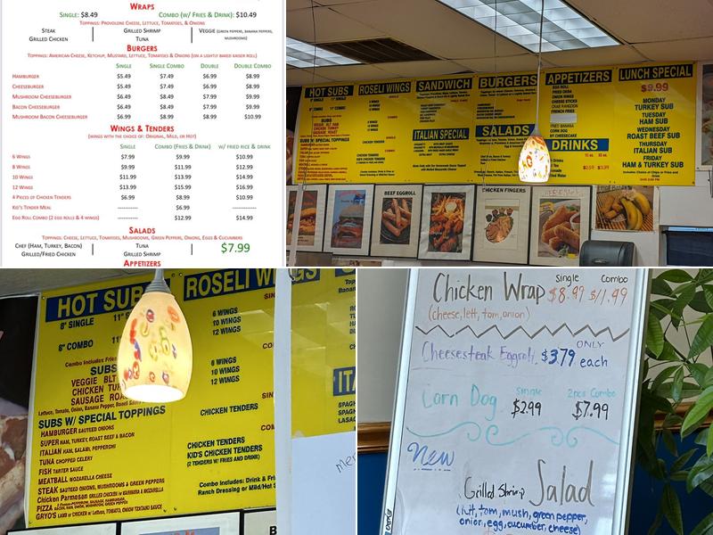 Roseli Philly Steak Sub Menu