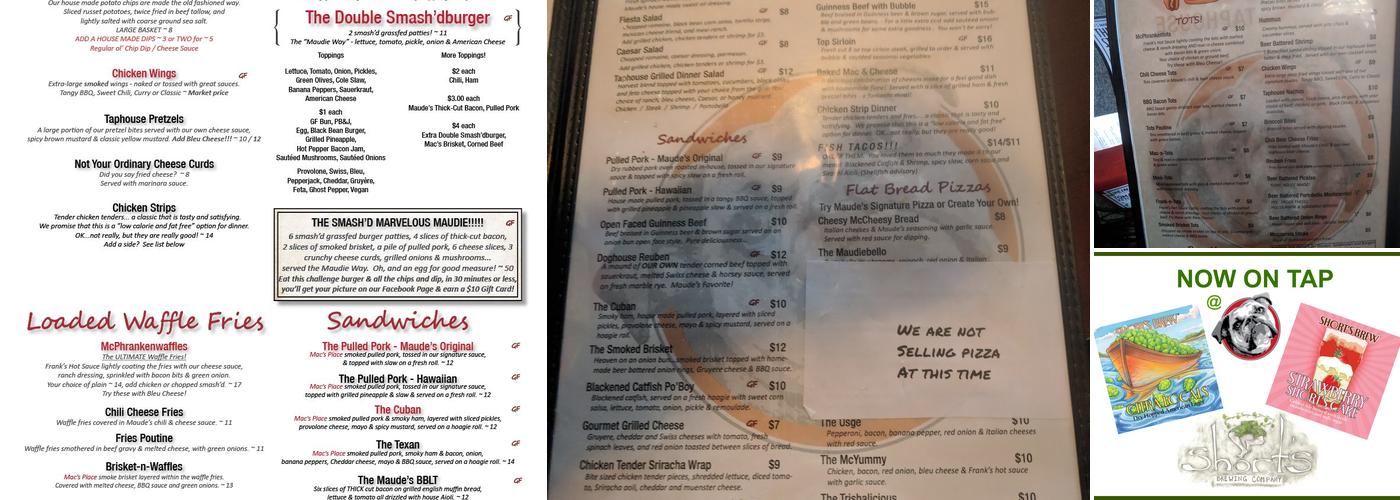 Maude’s Taphouse Menu