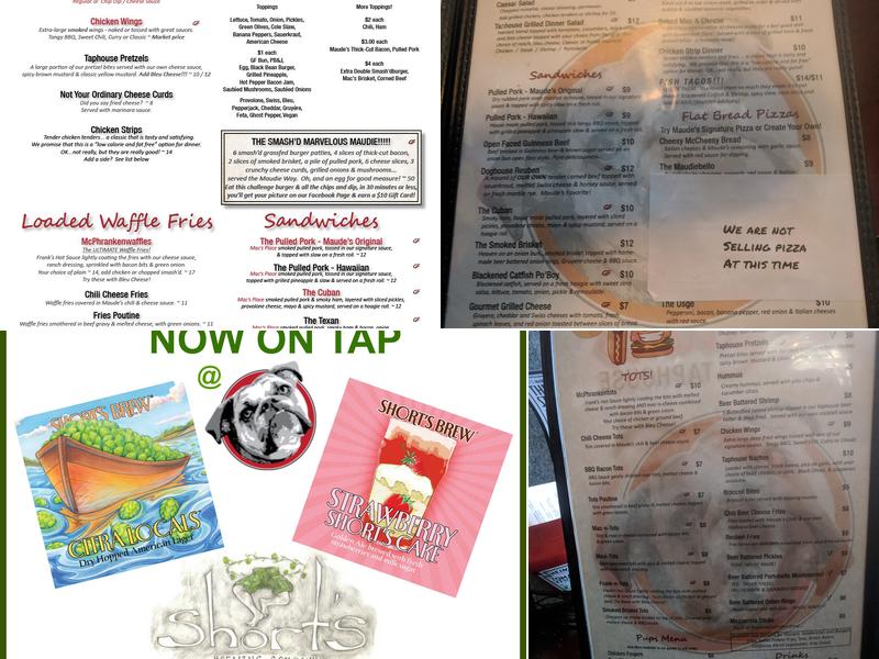 Maude’s Taphouse Menu