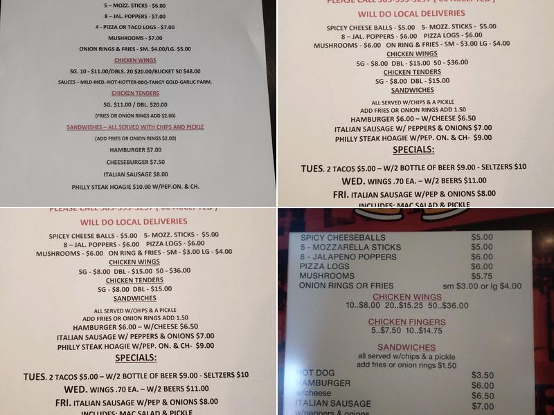 Dadio's Central LLC Menu