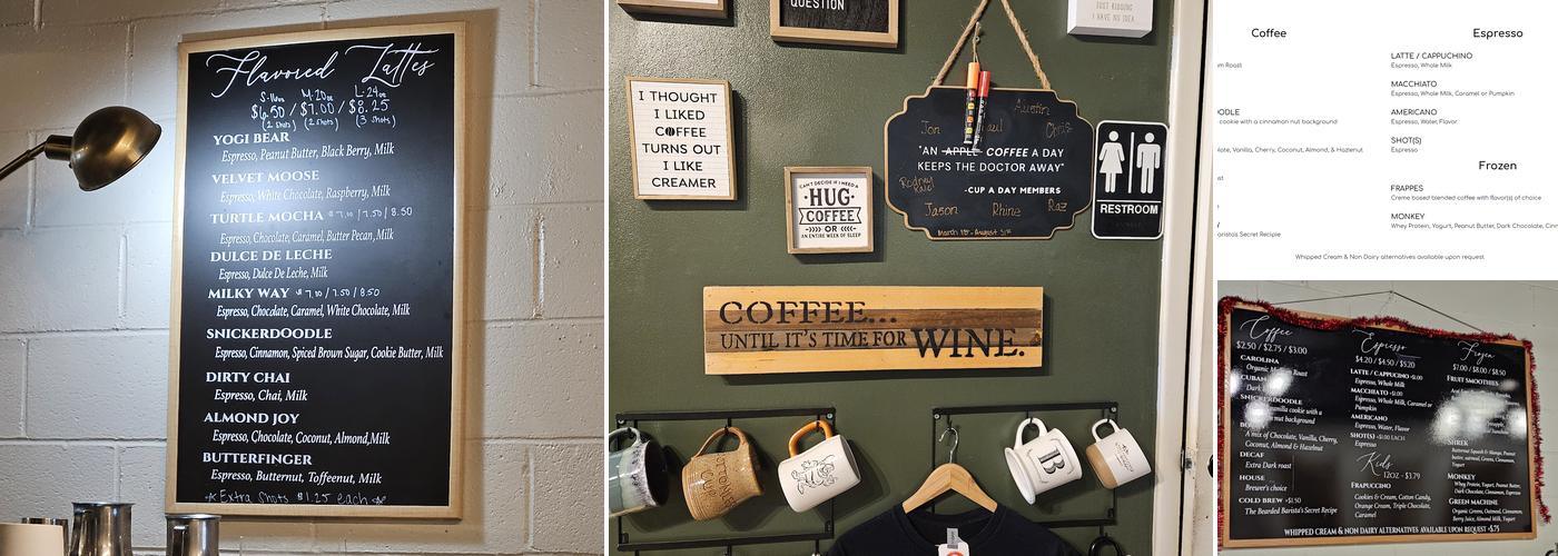 Cabbella's Coffee Shop Menu