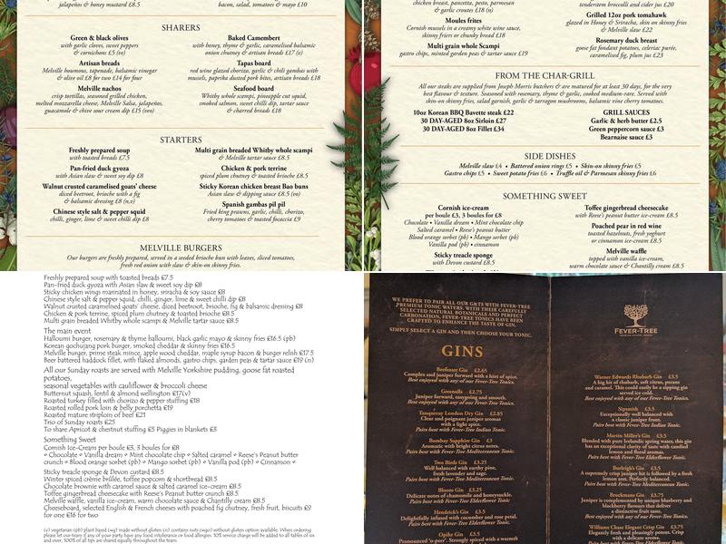 Whyte Melville Menu