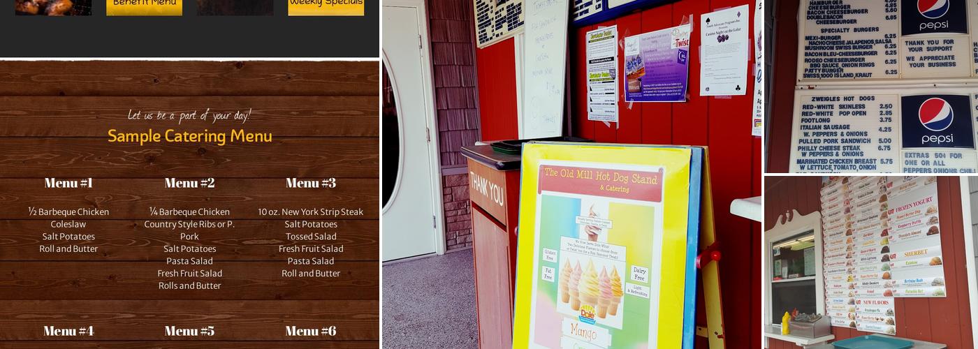 Old Mill Hot Dog Stand Menu