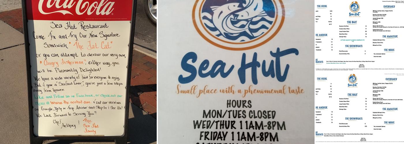 Sea Hut Menu