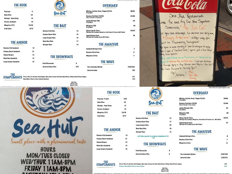 Sea Hut Menu