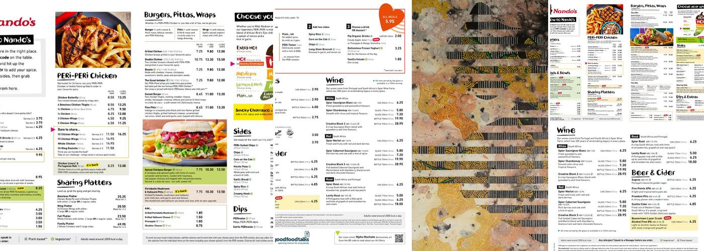 Nando's Victoria - Wilton Road Menu