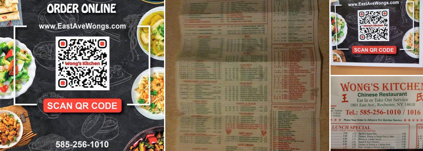 Wong's Kitchen Rochester Menu