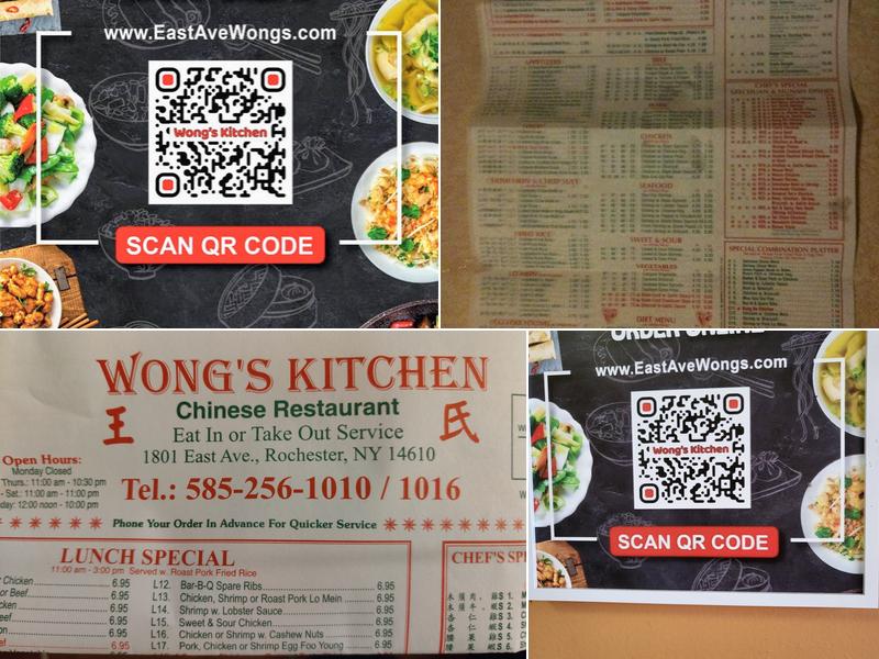 Wong's Kitchen Rochester Menu