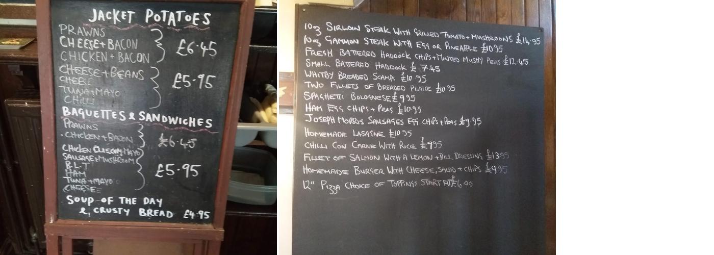 The Queens Head Menu