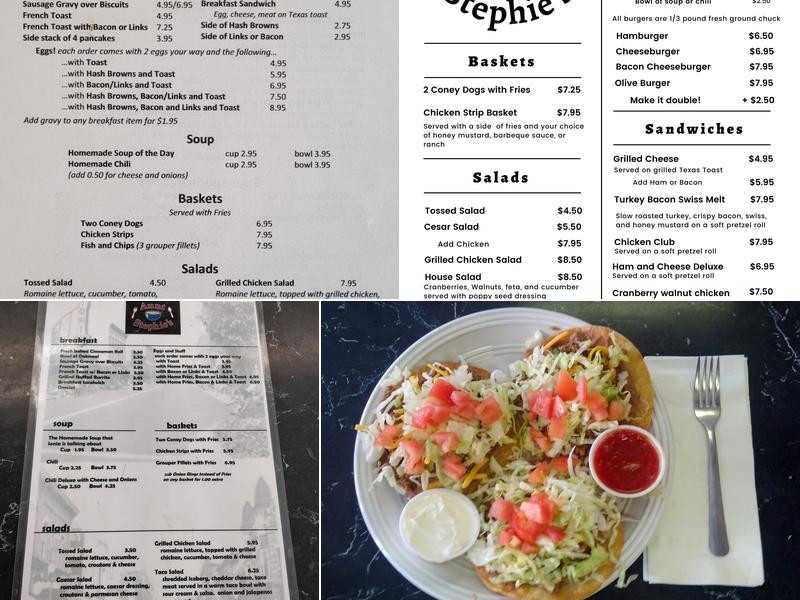 Aunt Stephie's Menu