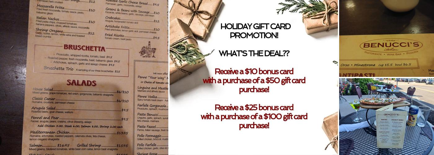 Benucci's Menu