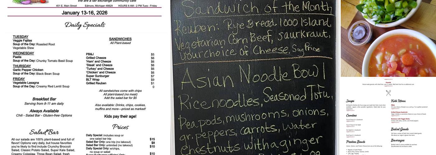 Daniel's Kitchen Menu