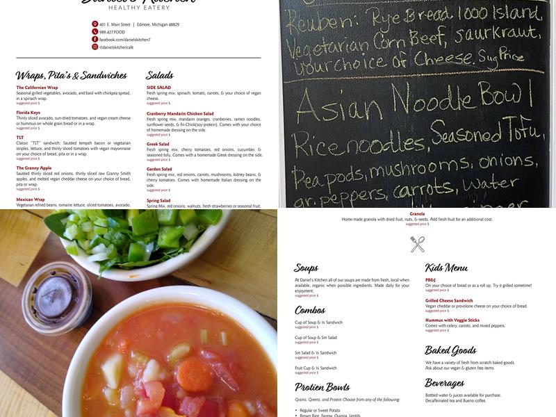 Daniel's Kitchen Menu