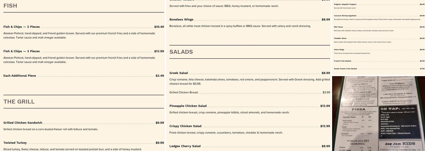 Log Jam Menu