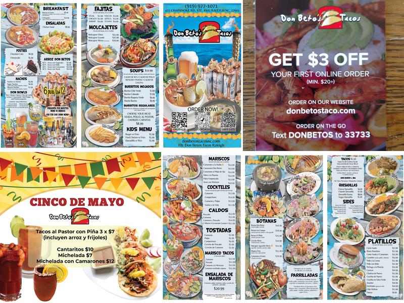 Don Beto's Tacos - Raleigh Menu