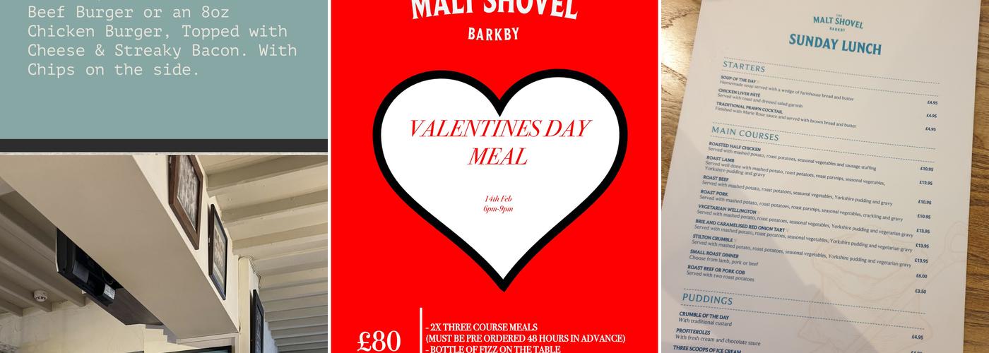 The Malt Shovel Menu