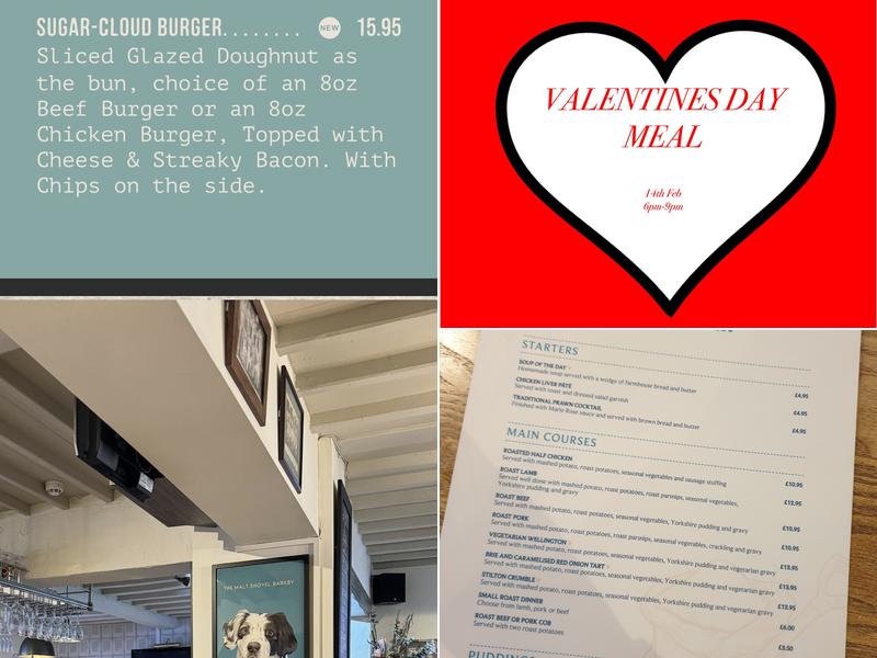 The Malt Shovel Menu