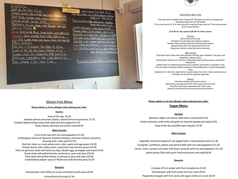 The Ashby Arms Menu