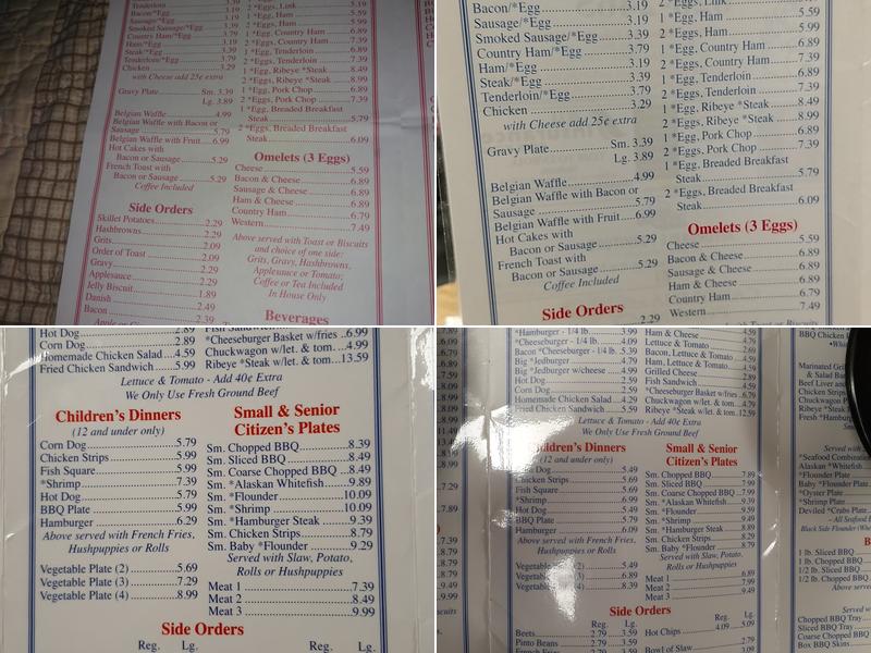 Jed's Bar-B-Que Menu