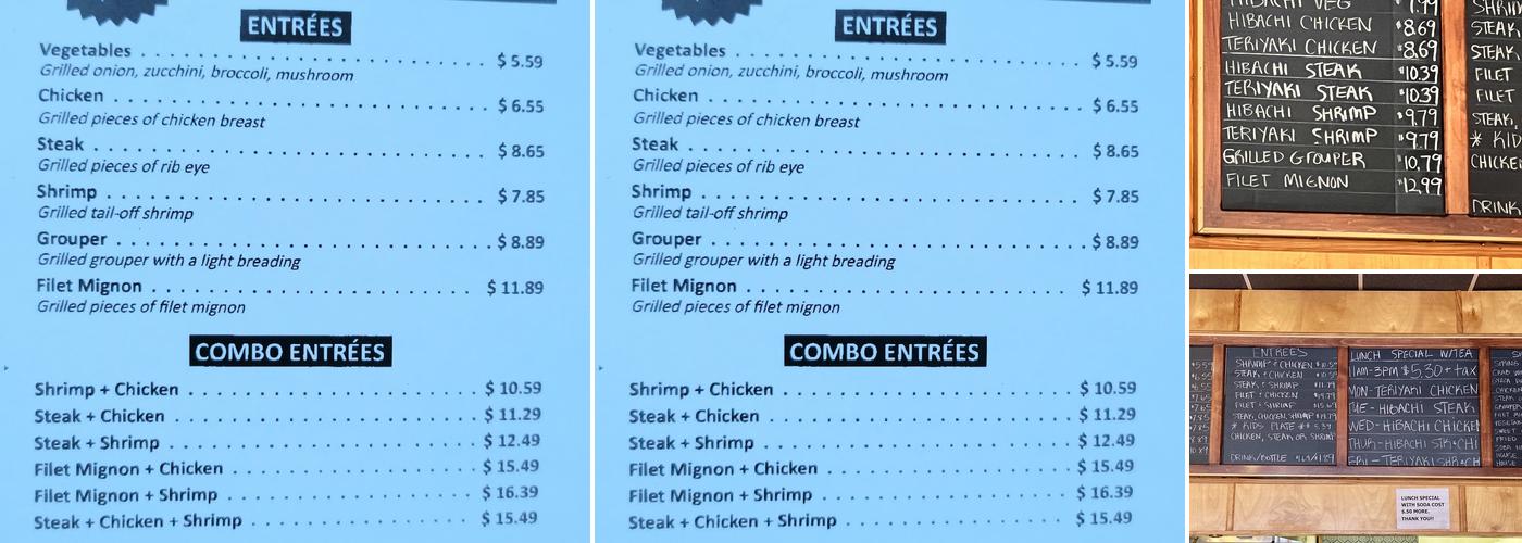 Sapporo Express Menu