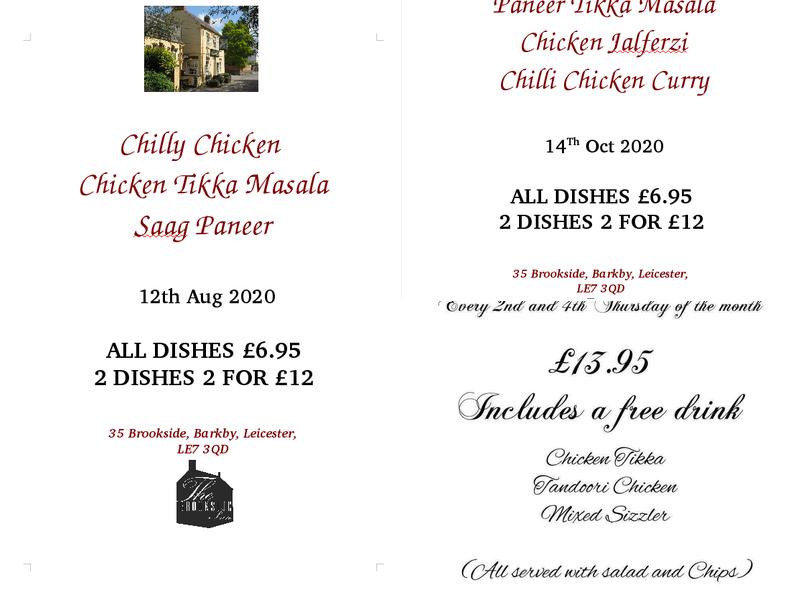 The Brookside Inn Menu