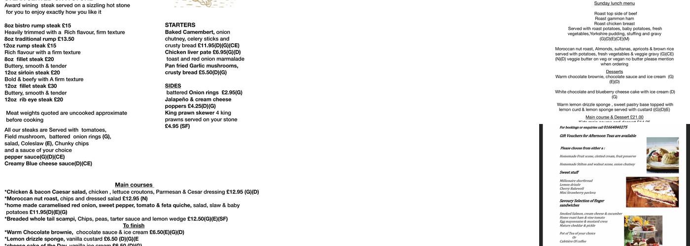 The Golden Fleece deli Menu