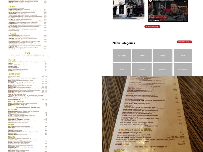 Salvo's Pizzabar Menu