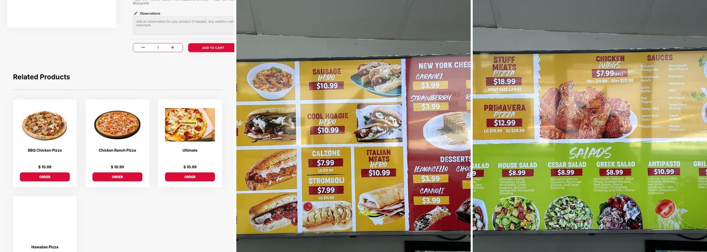 Quesa Pizza and More Menu