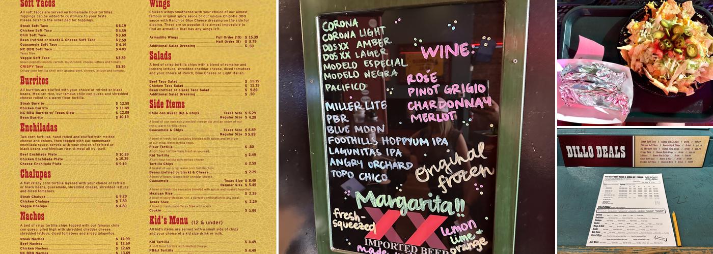 Armadillo Grill Menu