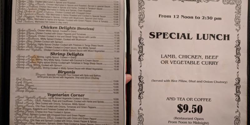 Mumtaz Menu