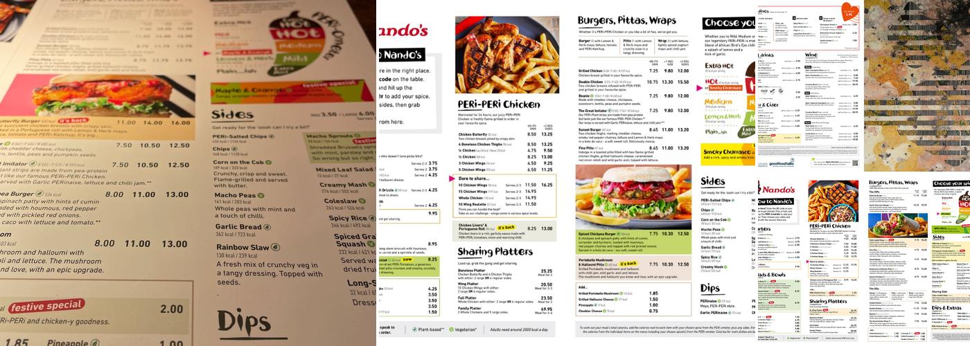 Nando's Euston Menu