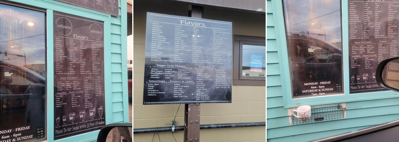 Caffeinated Menu