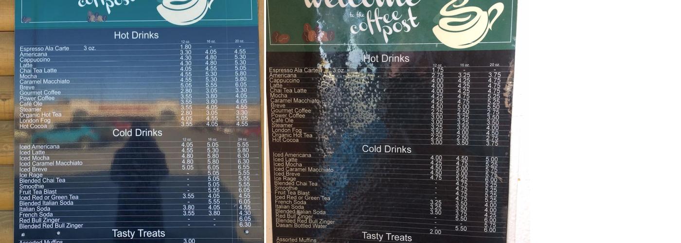 Coffee Post Inc Menu