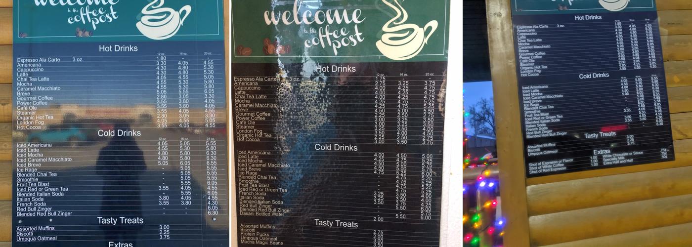 Coffee Post Inc Menu