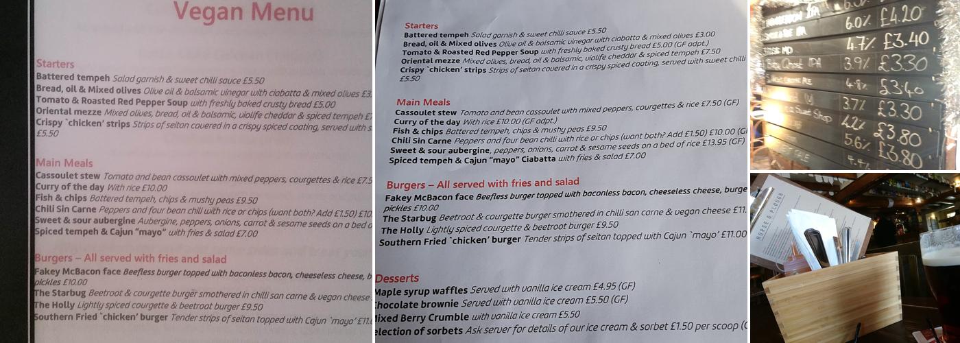 The Horse & Plough Menu