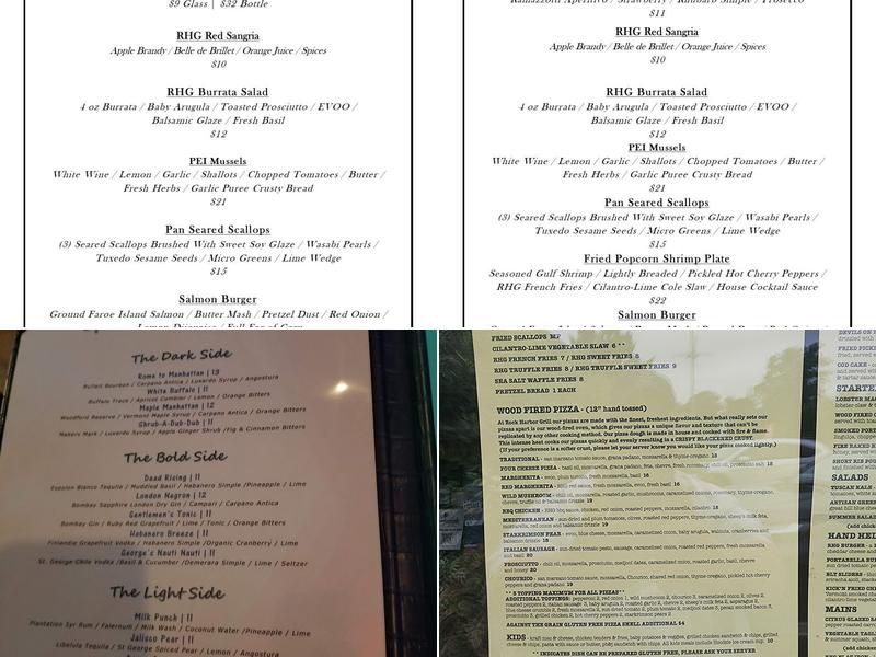 Rock Harbor Grill Menu