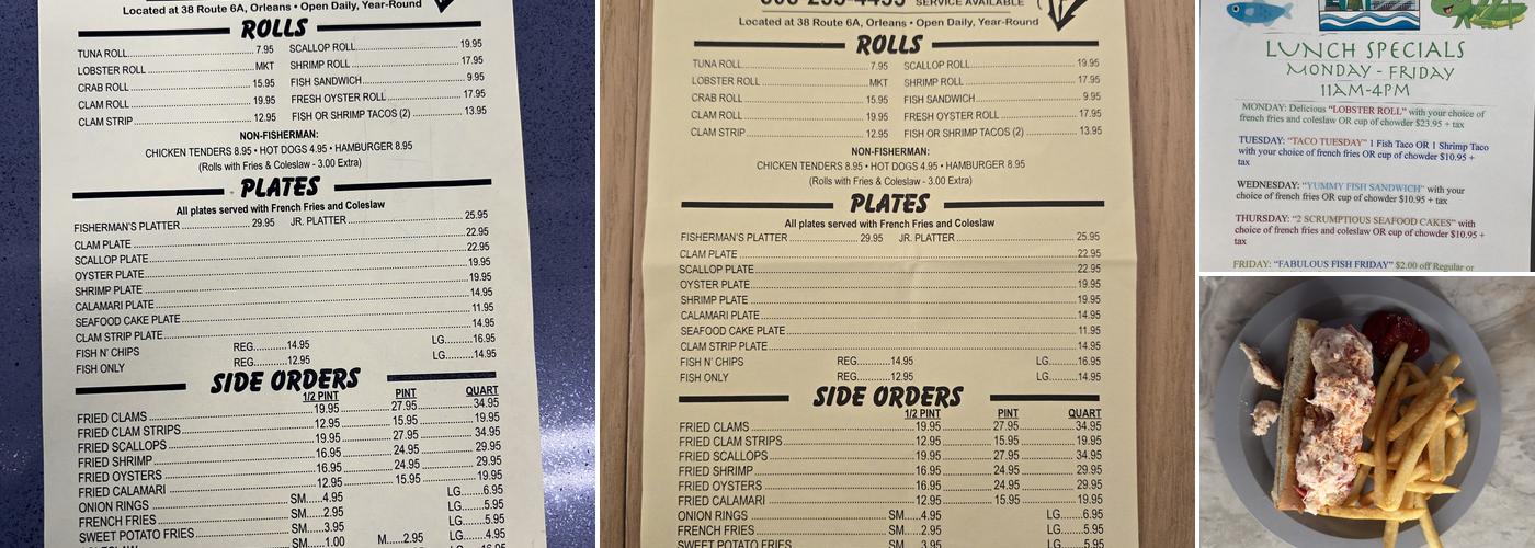 Sir Cricket's Fish & Chips Menu