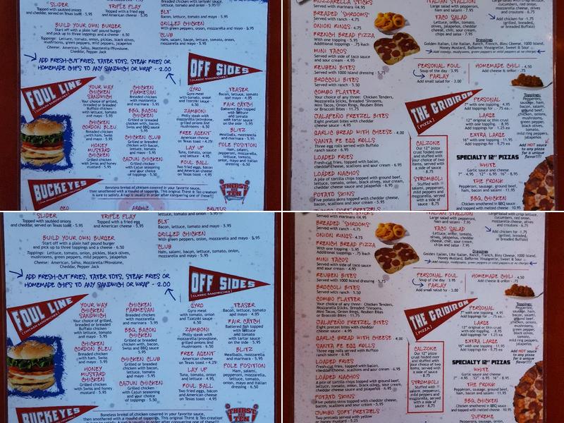 Thirst & Ten Menu