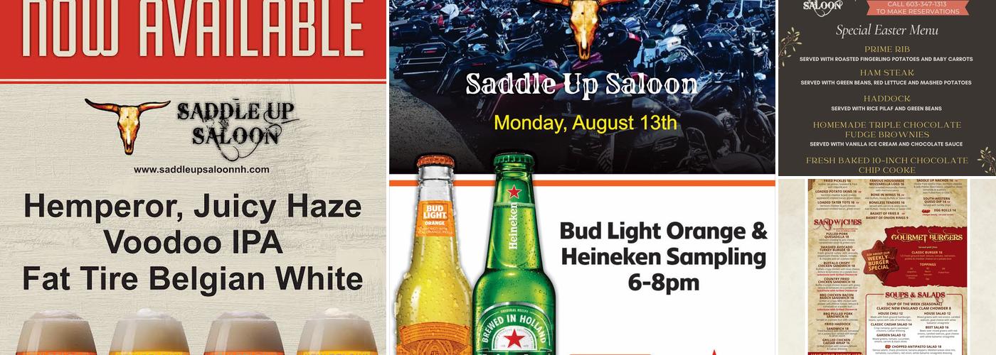 Saddle Up Saloon Menu