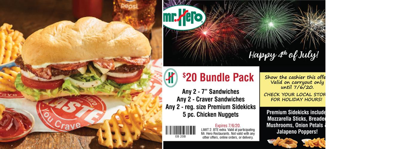 Mr. Hero Menu