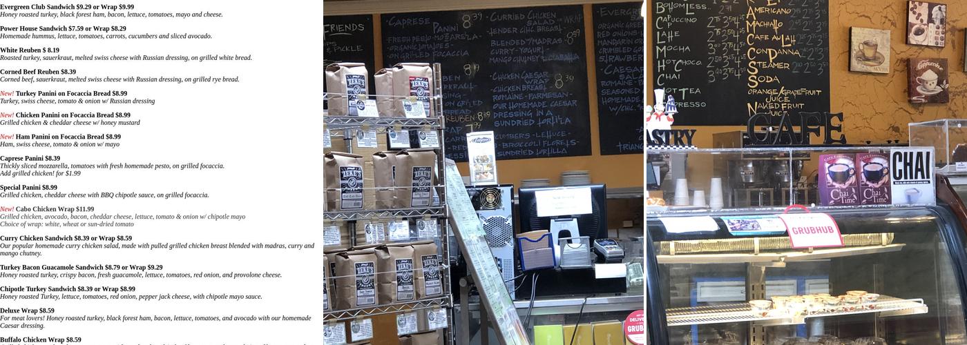 Evergreen Cafe & Deli Menu