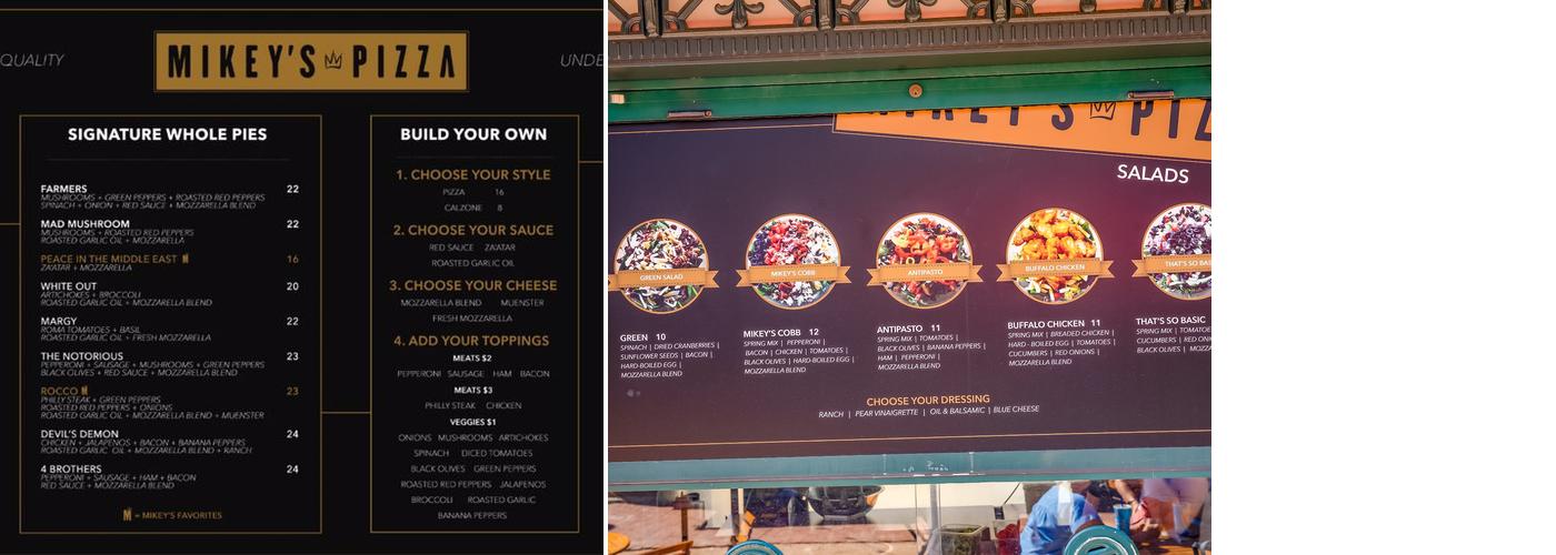 Mikey's Pizza Menu