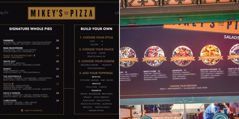 Mikey's Pizza Menu