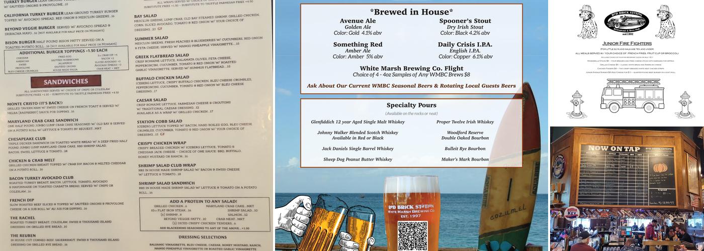 Red Brick Station Menu