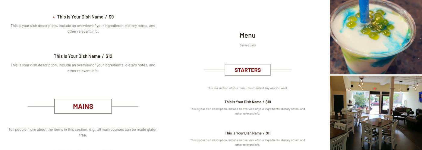 MacFadden Coffee Co. Menu