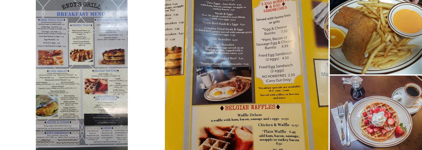 Endy's Grill Menu